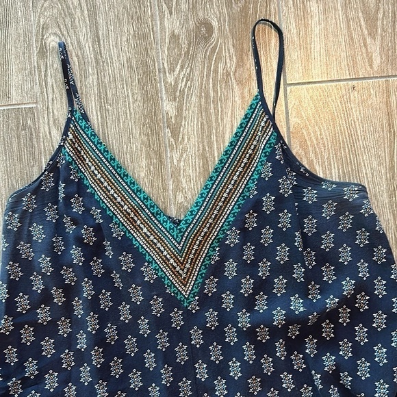 EUC Abound Blue Print Jumpsuit Size Medium - Picture 3 of 5